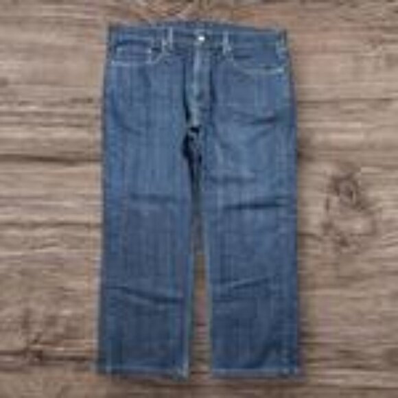 Levi’s 559 Navy Blue Denim Jeans Baggy Relaxed Fit Size 36x30 - Picture 1 of 7